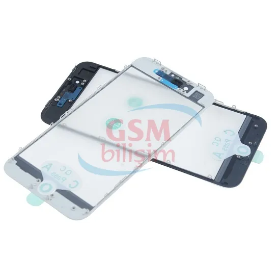 iPhone 8 Dokunmatik Camı Beyaz (Çıtalı)(OCAlı)
