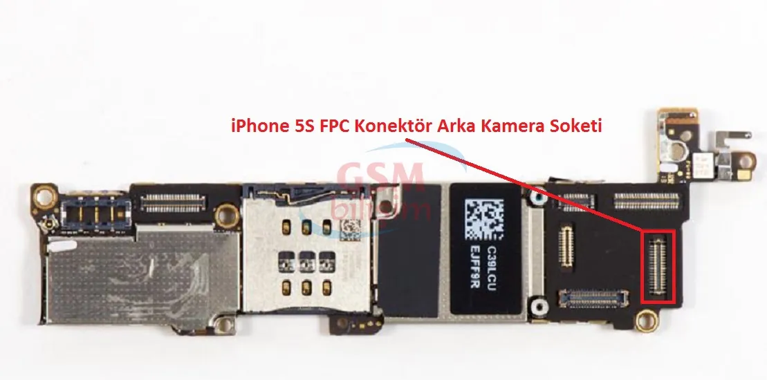 iPhone 5S FPC Konektör Büyük Kamera Soketi (Anakart Üstündeki Soket)
