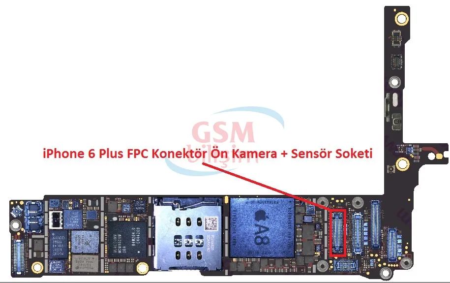 iPhone 6 Plus FPC Konektör Küçük Kamera Soketi (Anakart Üstündeki Soket)