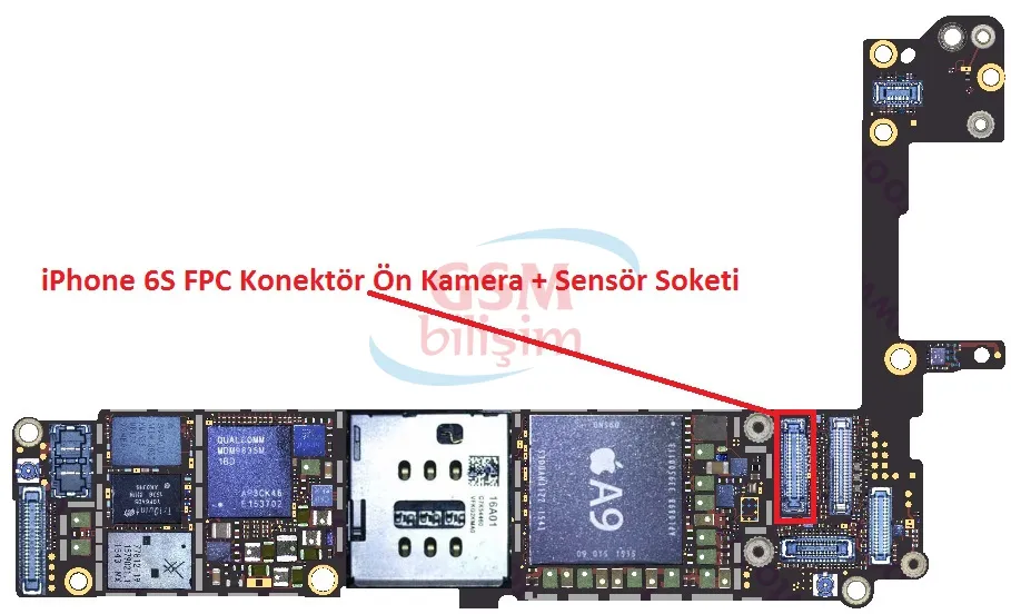 iPhone 6S FPC Konektör Küçük Kamera Soketi (Anakart Üstündeki Soket)