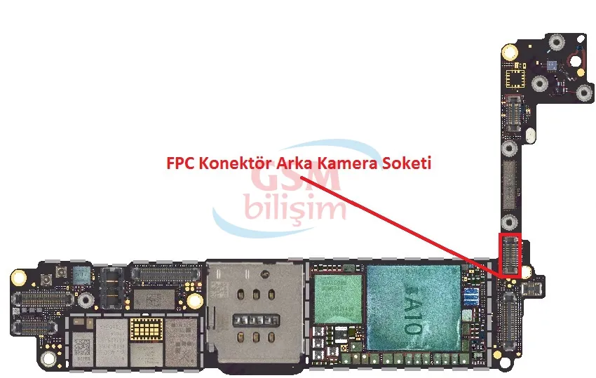 iPhone 7 FPC Konektör Büyük Kamera Soketi (Anakart Üstündeki Soket)