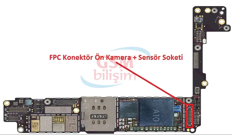 iPhone 7 Plus FPC Konektör Küçük Kamera Soketi (Anakart Üstündeki Soket)