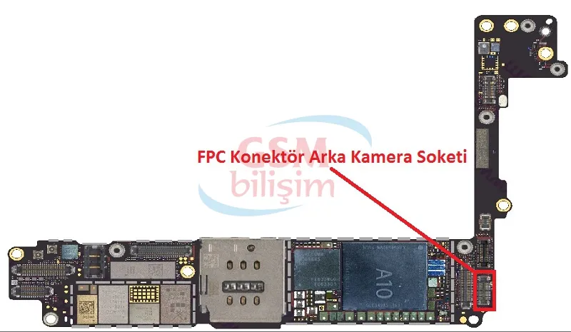 iPhone 7 Plus FPC Konektör Büyük Kamera Soketi (Anakart Üstündeki Soket)