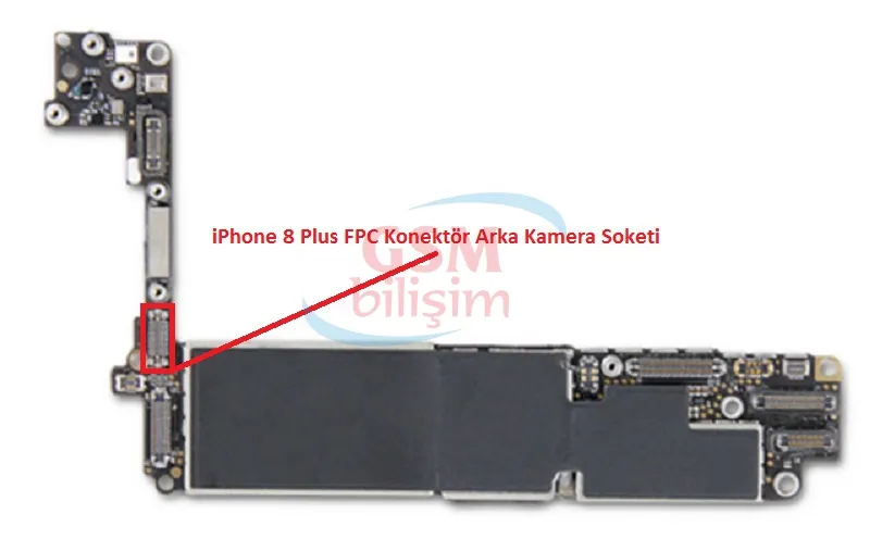 iPhone 8 Plus FPC Konektör Büyük Kamera Soketi (Anakart Üstündeki Soket)