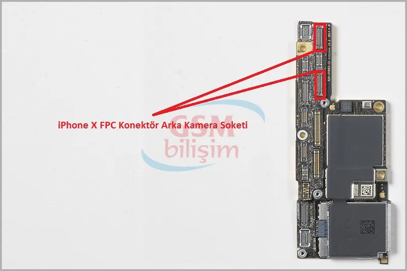 iPhone X FPC Konektör Büyük Kamera Soketi (Anakart Üstündeki Soket)
