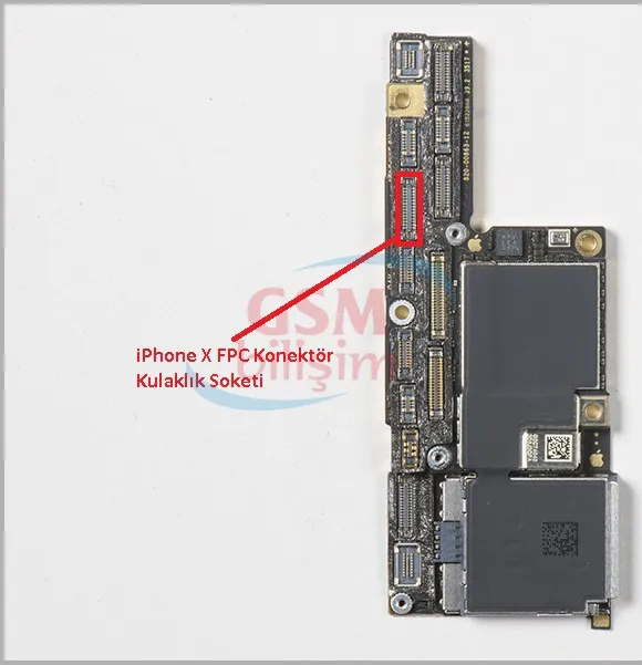 iPhone X FPC Konektör Kulaklık Soketi (Anakart Üstündeki Soket)
