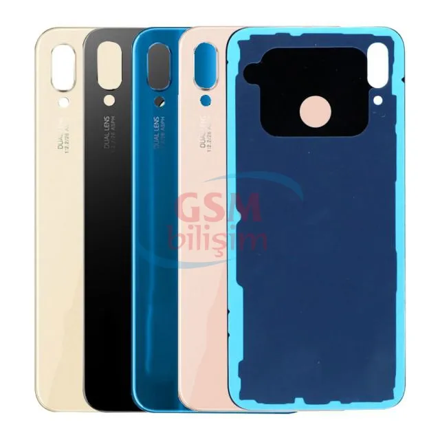 Huawei P20 Lite Arka Kapak Batarya Kapağı Gold (Lensli)