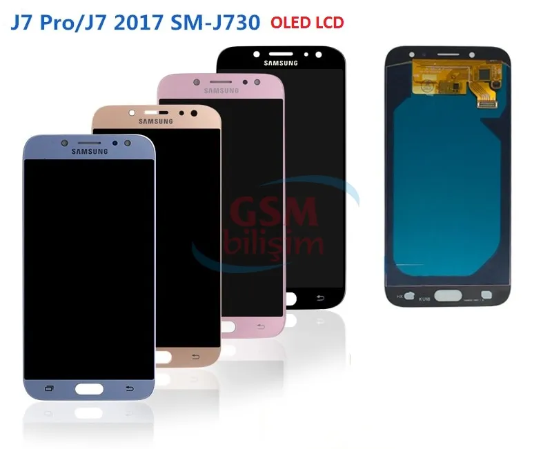 Samsung J7 Pro Lcd Ekran Gold (Oled)(Çipsiz)