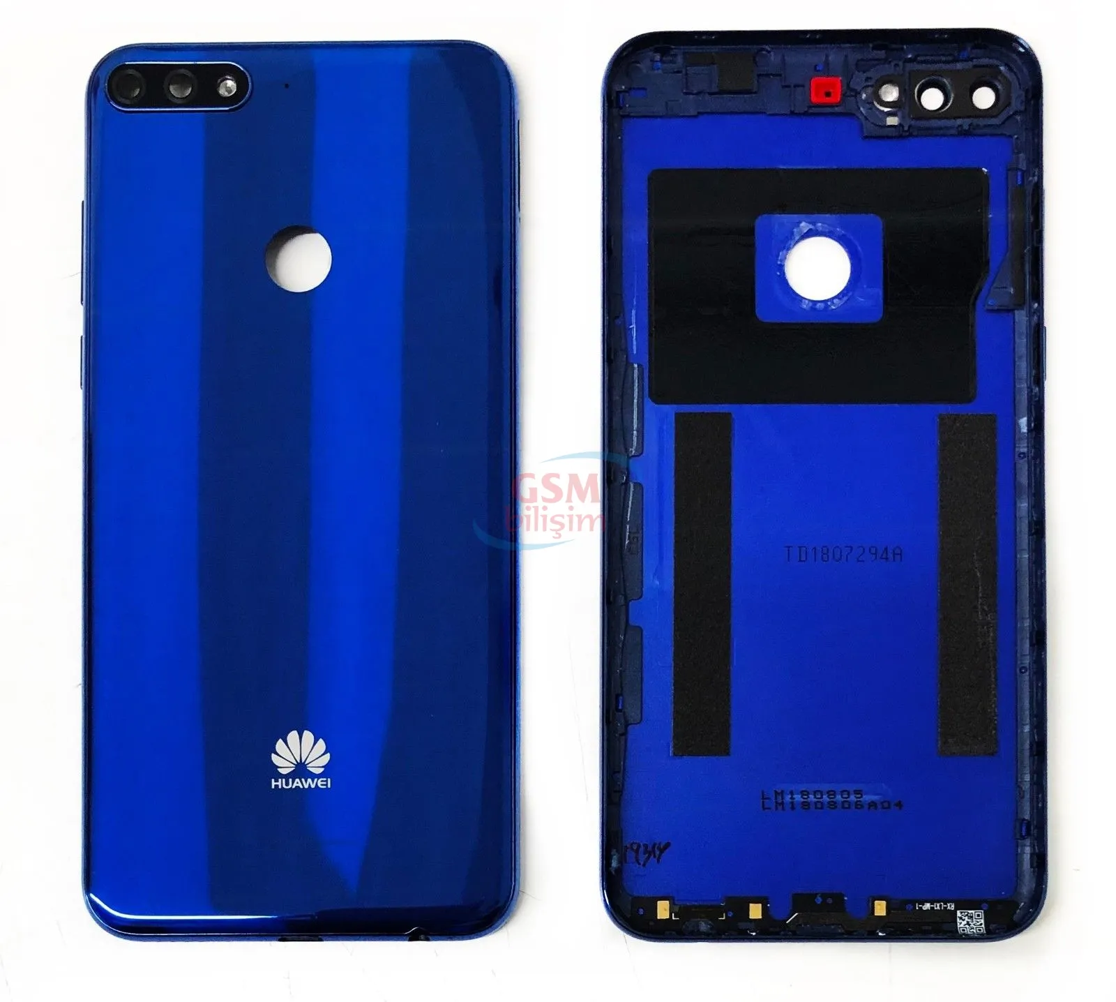 Huawei Y7 2018 Arka Kapak Batarya Kapağı Mavi