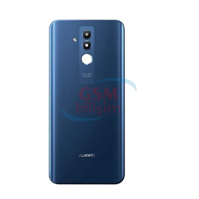 Huawei Mate 20 Lite Arka Kapak Batarya Kapağı Mavi (Lensli)