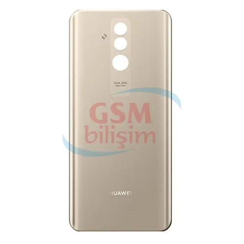 Huawei Mate 20 Lite Arka Kapak Batarya Kapağı Gold (Lensli)