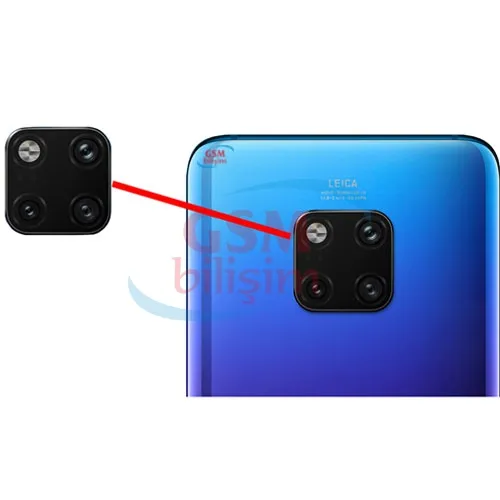 Huawei Mate 20 Pro Kamera Lensi Siyah (Metal Çerçeveli)