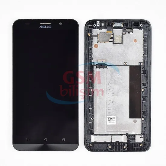 Asus Zenfone 2 5.5 Lcd Ekran Siyah (ZE551ML)(Çıtalı)(Orijinal)