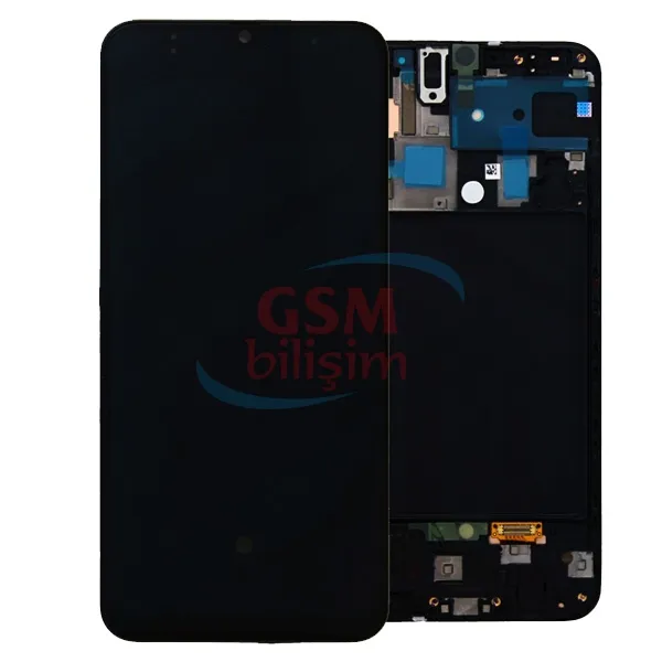 Samsung A50 Lcd Ekran Siyah (Çıtalı)(Orijinal)(Servis)