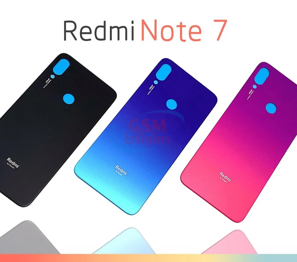 Xiaomi Redmi Note 7 Arka Kapak Batarya Kapağı NeptunBlue