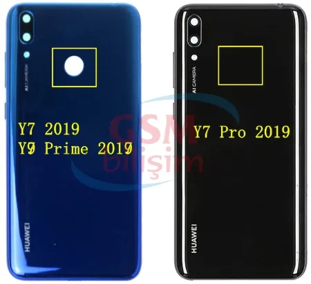Huawei Y7 2019 Arka Kapak Batarya Kapağı Siyah