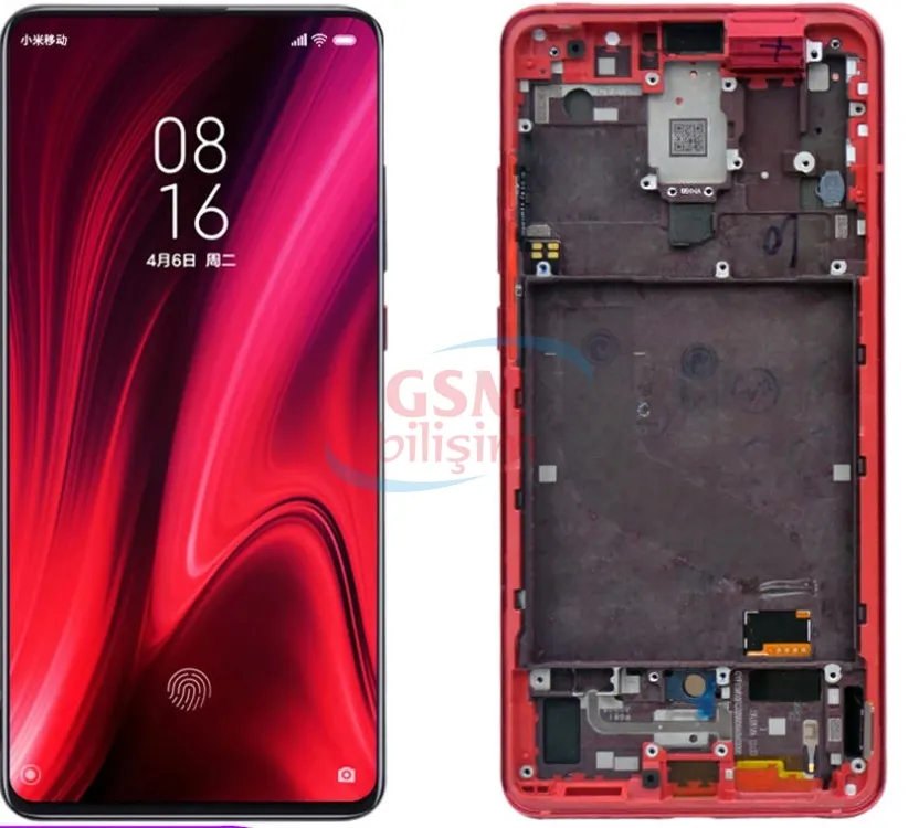 Xiaomi Mi 9T Lcd Ekran Kırmızı (Çıtalı)(Orijinal)