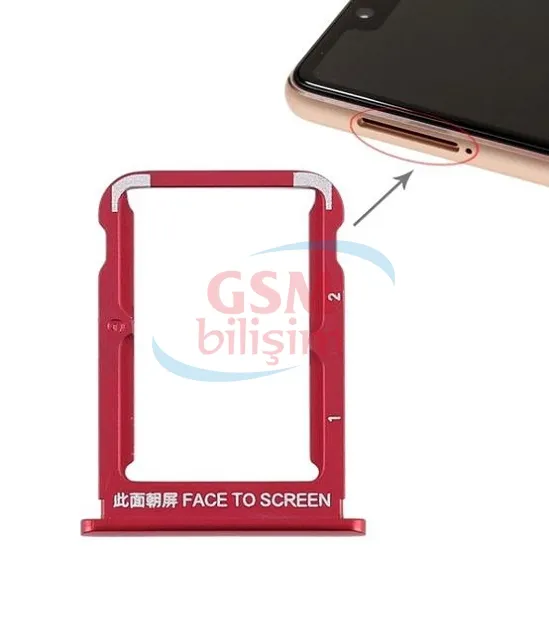 Xiaomi Mi 8SE Sim Kızağı Kırmızı