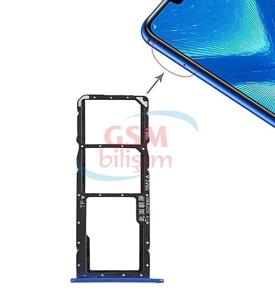 Huawei Honor 8X Sim Kızağı Mavi
