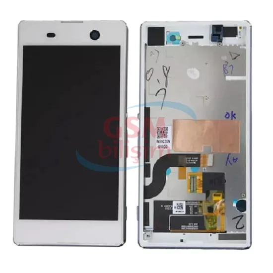Sony Xperia M5 Lcd Ekran Beyaz (E5603)(Çıtalı)(Orijinal)
