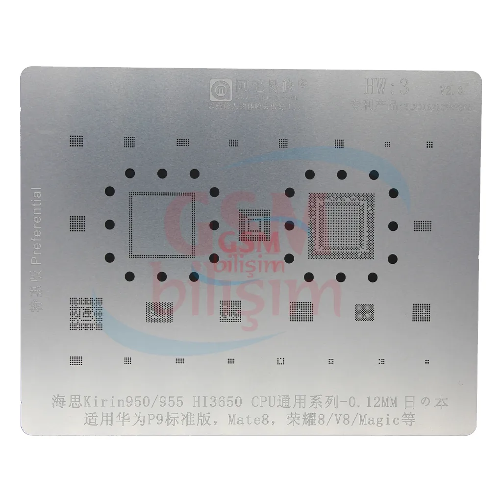 Amaoe Entegre Lehimleme Kalıbı No: HW-3 (Huawei Kirin950/955 HI3650)