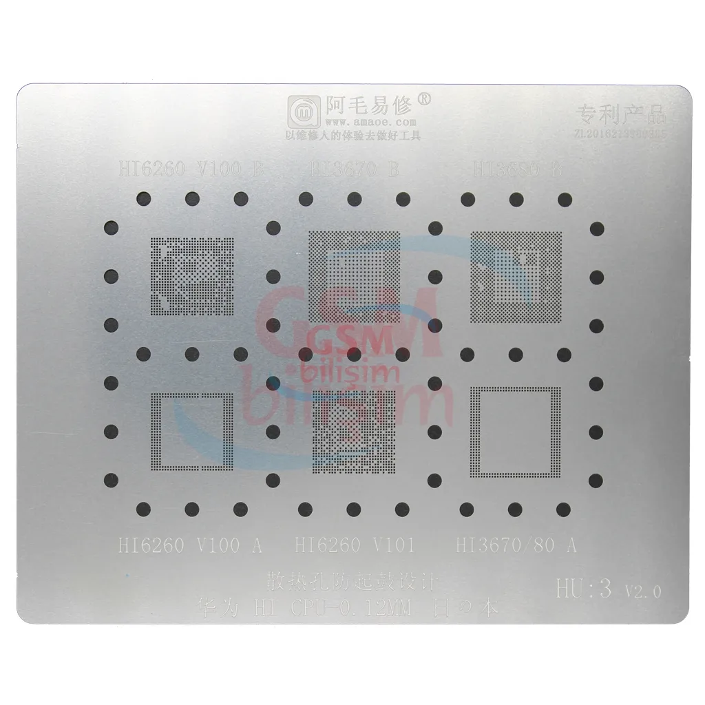 Amaoe Entegre Lehimleme Kalıbı No: HU-3 (Karışık Huawei Cpu IC)