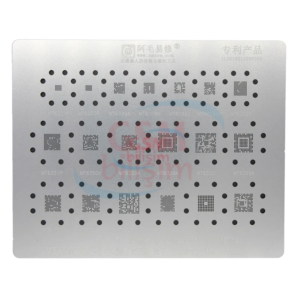 Amaoe Entegre Lehimleme Kalıbı No: MT-1 IC (Karışık MTK MT Power IC)