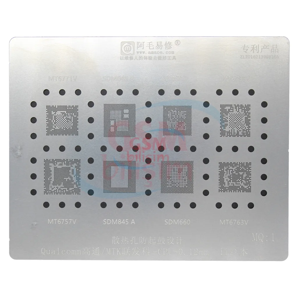 Amaoe Entegre Lehimleme Kalıbı No: MQ-1 (MTK/Qualcomm Cpu)