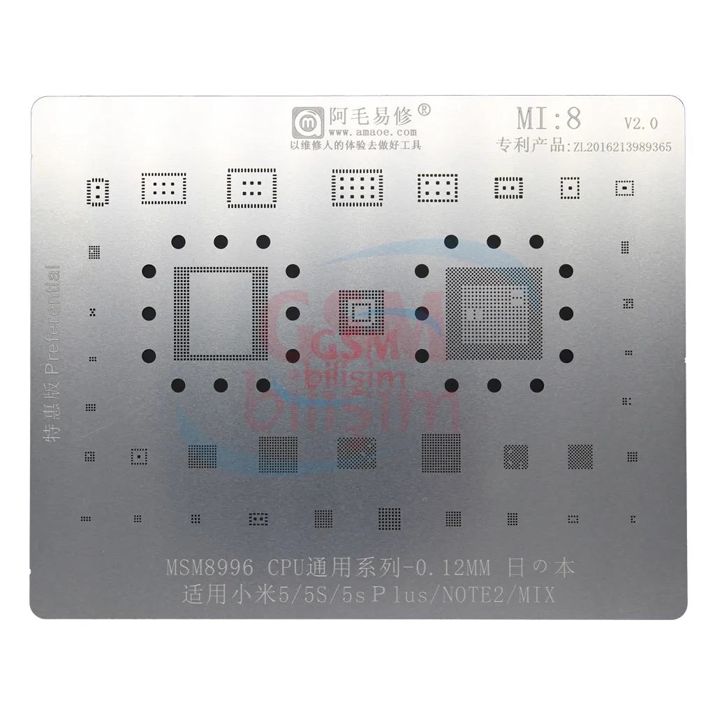 Amaoe Entegre Lehimleme Kalıbı No: Mi-8 (Qualcomm8996)