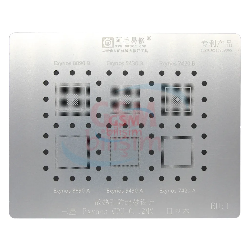 Amaoe Entegre Lehimleme Kalıbı No: EU-1 (Samsung Exynos Cpu)