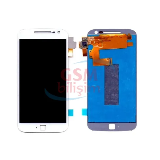 Motorola G4 Plus Lcd Ekran Beyaz (Çıtalı)(Orijinal)