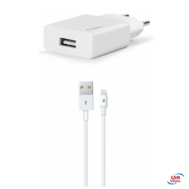 Ttec SmartCharger Seyahat Şarj Aleti 2.1A + iPhone Kablo Beyaz (2SCS20LB)