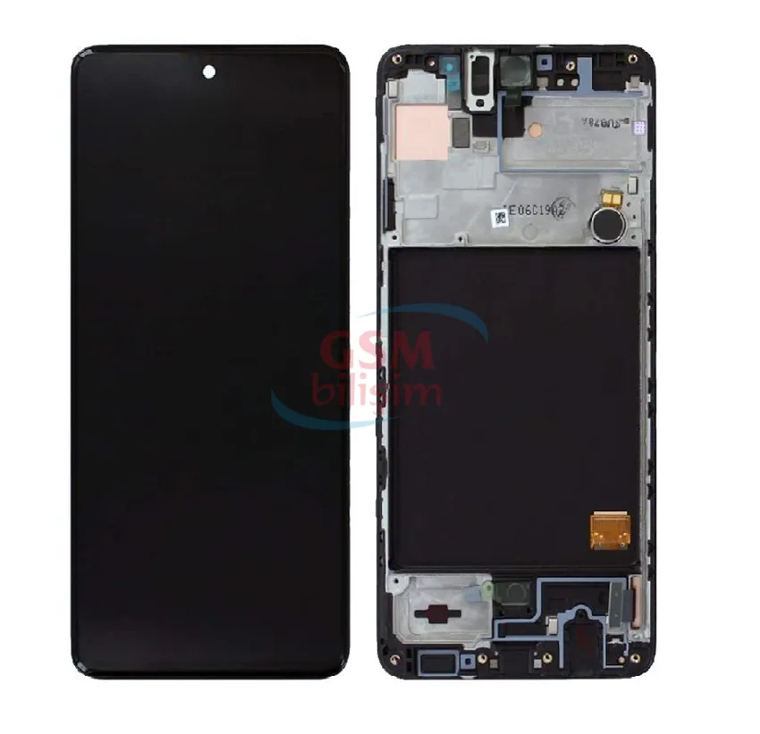 Samsung A51 Lcd Ekran Siyah (Çıtalı)(Orijinal)(Servis)