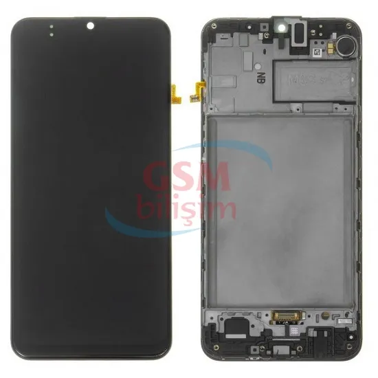 Samsung M30s / M21 Lcd Ekran Siyah (Çıtalı)(Orijinal)(Servis)