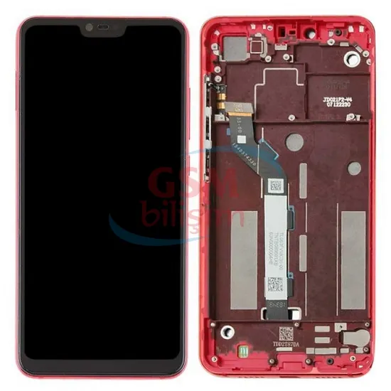 Xiaomi Mi 8 Lite Lcd Ekran Kırmızı (Çıtalı)(Orijinal)(Servis)