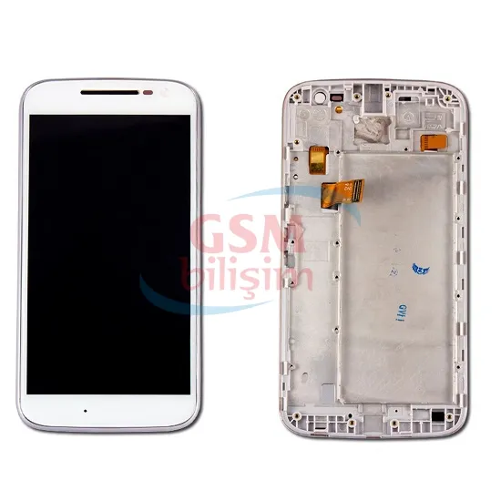 Motorola G4 Lcd Ekran Beyaz (Çıtalı)(Orijinal)