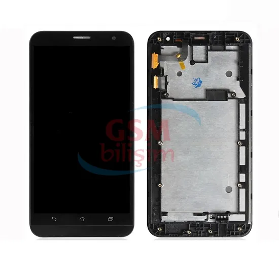 Asus Zenfone 2 5.5 Lcd Ekran Siyah (ZE551KL)(Çıtalı)(Orijinal)