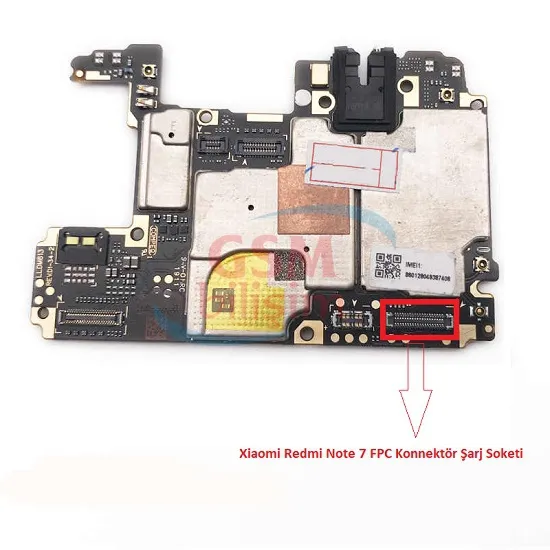 Xiaomi Redmi Note 7 FPC Konnektör Şarj Soketi (Anakart Üstündeki Soket)