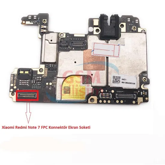 Xiaomi Redmi Note 7 FPC Konnektör Ekran Soketi (Anakart Üstündeki Soket)