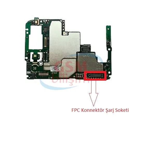 Huawei PSmart 2019 FPC Konnektör Şarj Soketi (Anakart Üstündeki Soket)