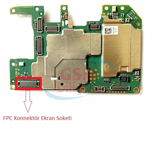 Huawei Y7 2019 / PSmart 2019 FPC Konnektör Ekran Soketi (Anakart Üstündeki Soket)