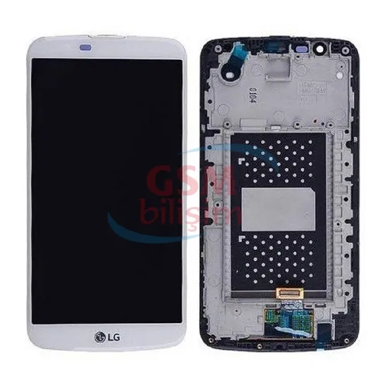 Lg K10 Lcd Ekran Beyaz (Çıtalı)(ÇiftHatlı)