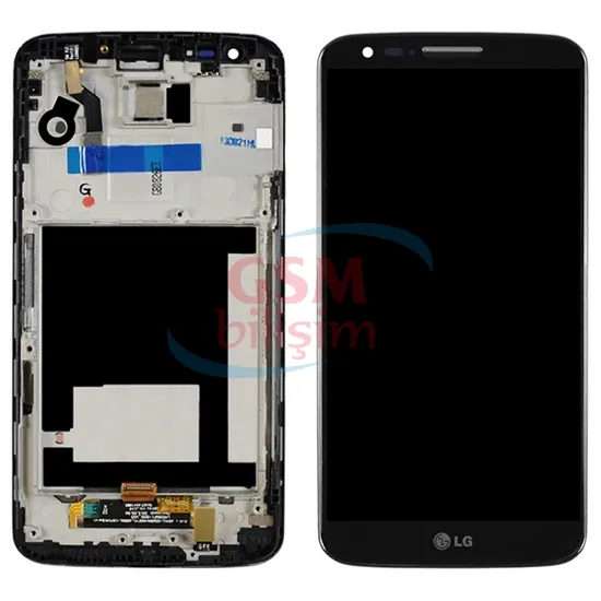 Lg G2 Lcd Ekran Siyah (D800)(Çıtalı)(Revize)
