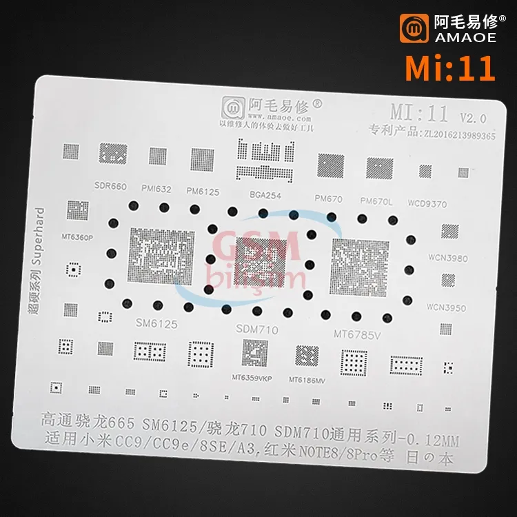 Amaoe Entegre Lehimleme Kalıbı No: Mi-11 (Mt6785V / SM6125)