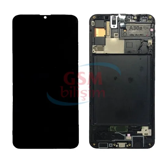 Samsung A30s Lcd Ekran Siyah (Çıtalı)(Oled)