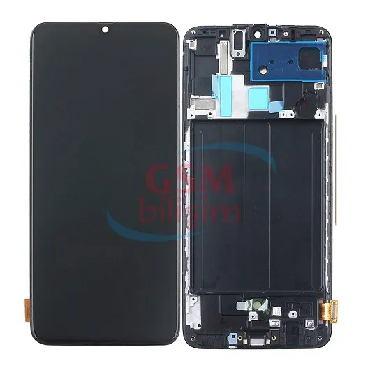 Samsung A70 Lcd Ekran Siyah (Çıtalı)(Oled)(Tam Boyut)