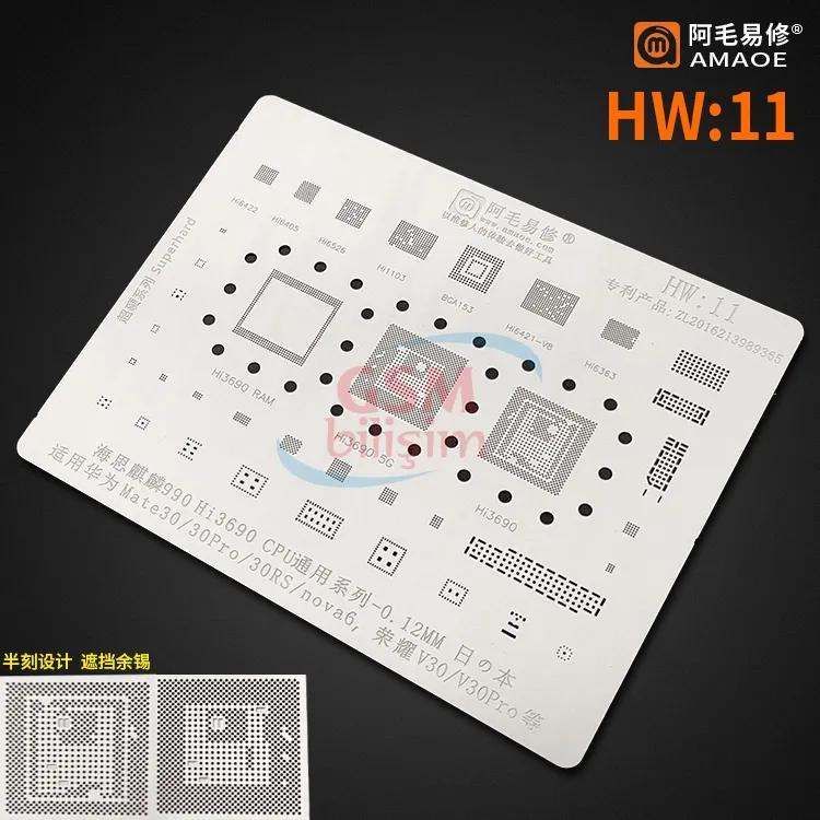 Amaoe Entegre Lehimleme Kalıbı No: HW-11 (Mate 30 Serisi)