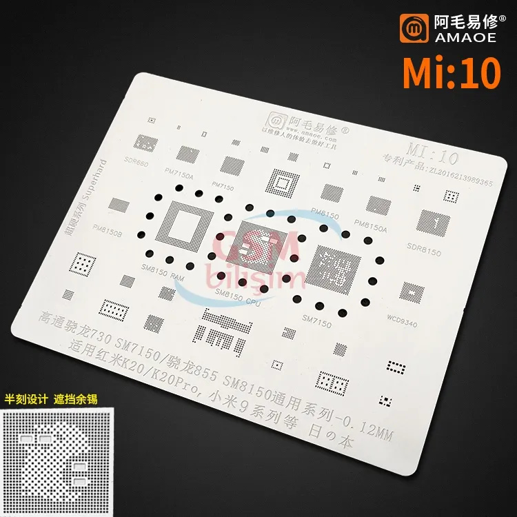 Amaoe Entegre Lehimleme Kalıbı No: Mi-10 (Mi 9T Serisi)