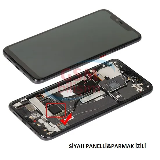 Xiaomi Mi 8 Pro Lcd Ekran Siyah (Çıtalı)(Orijinal)