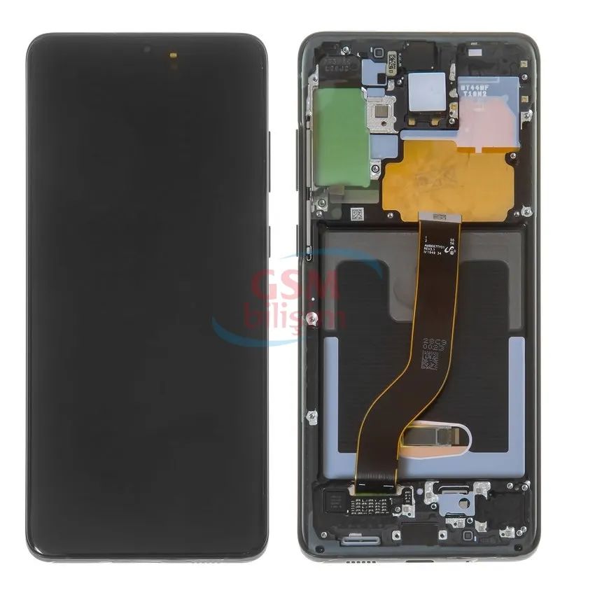 Samsung S20 Plus Lcd Ekran Siyah (Çıtalı)(Orijinal)(Servis)